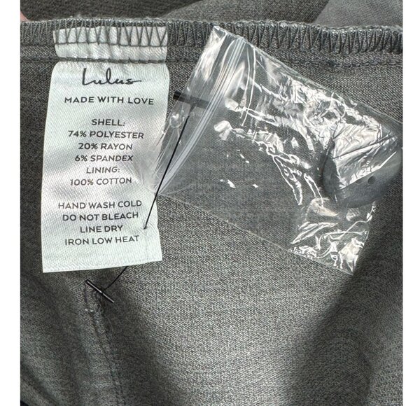 Lulus Gray Tailored Dress Pants Wide Leg Split Hem Trousers Work Career Womens S - Picture 7 of 8